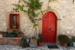 ecko ostrov Chios Pyrgi -  rud vchod
