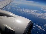 over 6 hours in the air and still the same: water water water and couple clouds  -  pes est hodin ve vzduchu a stle to sam: voda voda voda a pr oblk